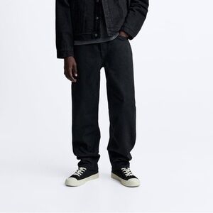 Zara, men’s straight tapered, black jeans size 32 NWT